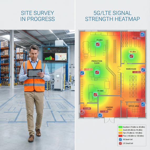 Indoor Site Survey for Private 5G/LTE