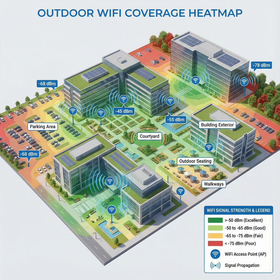 Outdoor Wi-Fi Heatmap